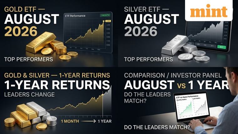 Gold and silver ETFs: Which funds topped the charts in August 2026—how they differ from 1-year return winners