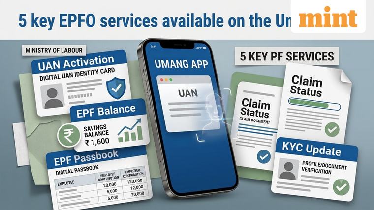 UAN, passbook, claim status and more: Labour Ministry lists 5 key EPFO services members can access on the Umang app