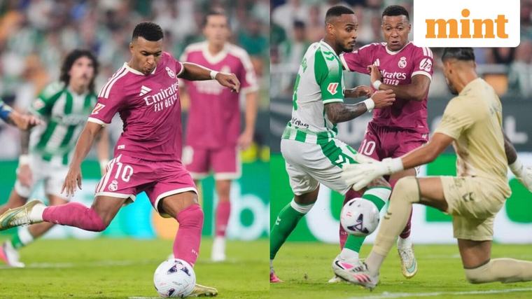 Kylian Mbappe misses penalty as goalkeeper Alvaro Valles' heroics help Real Betis stun Real Madrid in La Liga