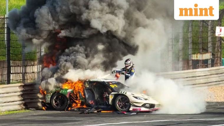Ollie Millroy credits rival Loek Hartog for saving him from burning Ferrari at China GT