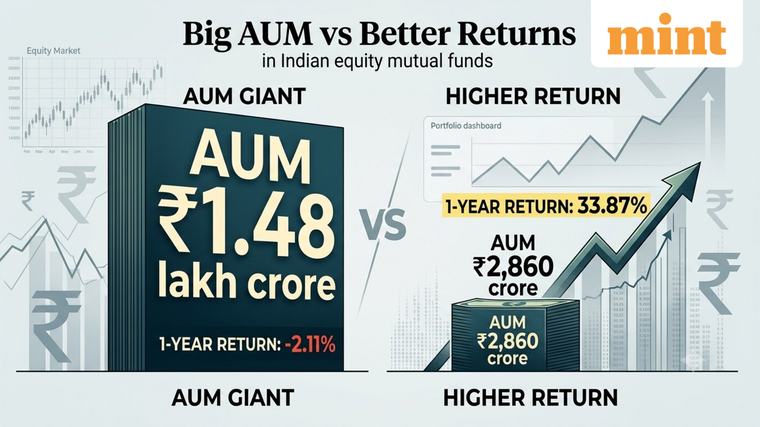 AUM giants lose to smaller equity funds: The surprising gap in 1-year returns investors need to know about