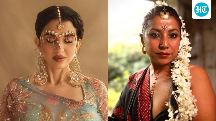 Festive fashion alert: The bindi is getting its maximalist moment, from stones and jewel upgrades to gothic vibes
