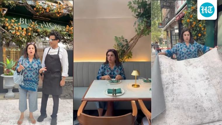 Farah Khan gives a peek into her food-filled visit to Vikas Khanna’s restaurant Bungalow: ‘Things I did to eat…'